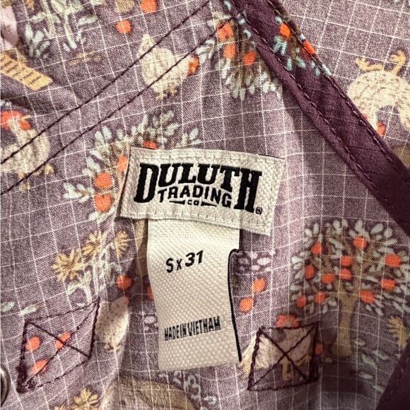 Duluth Trading Co Purple Floral Overalls - Picture 7 of 8